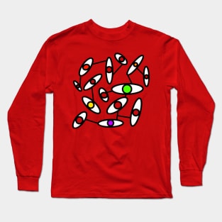 Abstract Eyes Pattern Long Sleeve T-Shirt